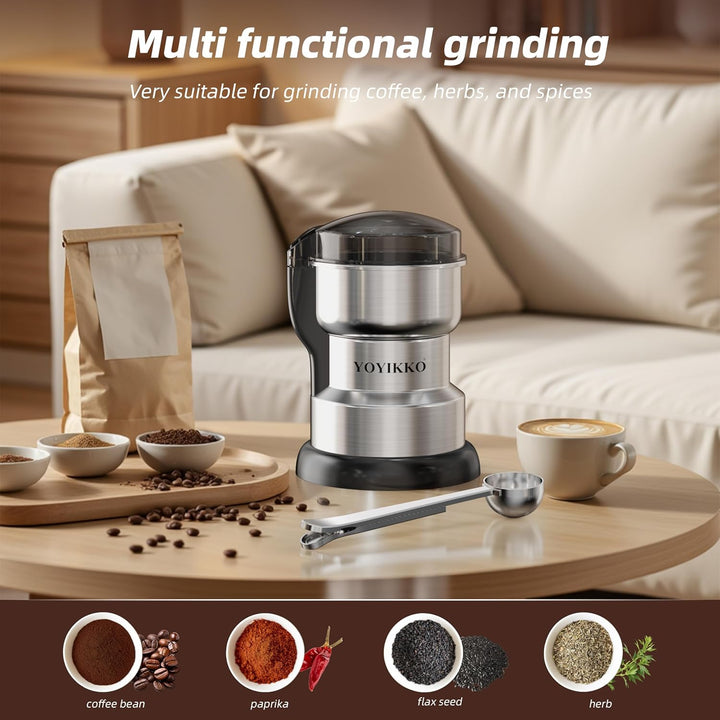 Elektrische Kaffeemühle, 300 W, verstellbares Mahlen, Espresso/Tropfen/Ausgiessen, für Kaffee, Gewür