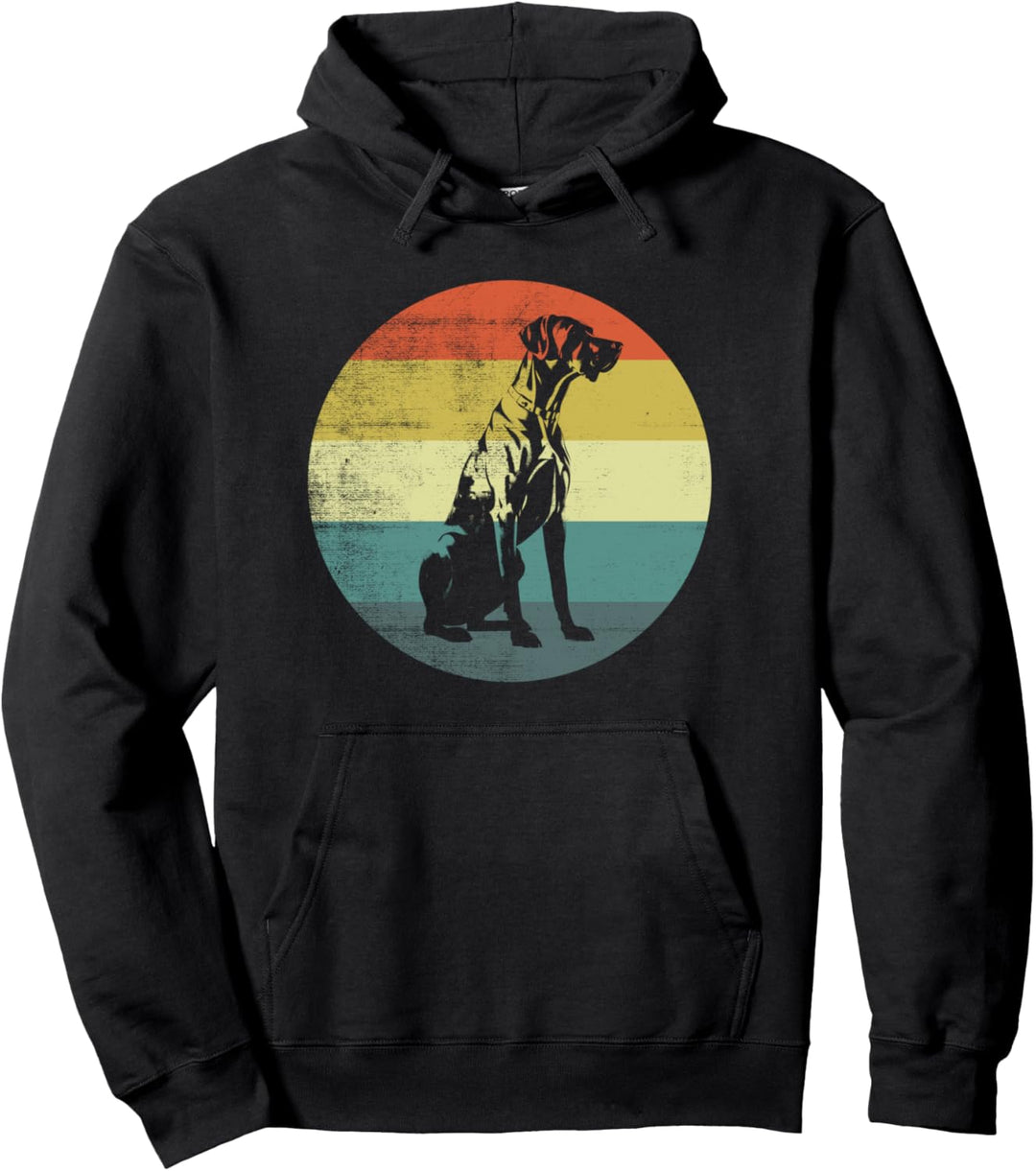 Retro Design Rhodesian Ridgeback Hund Pullover Hoodie