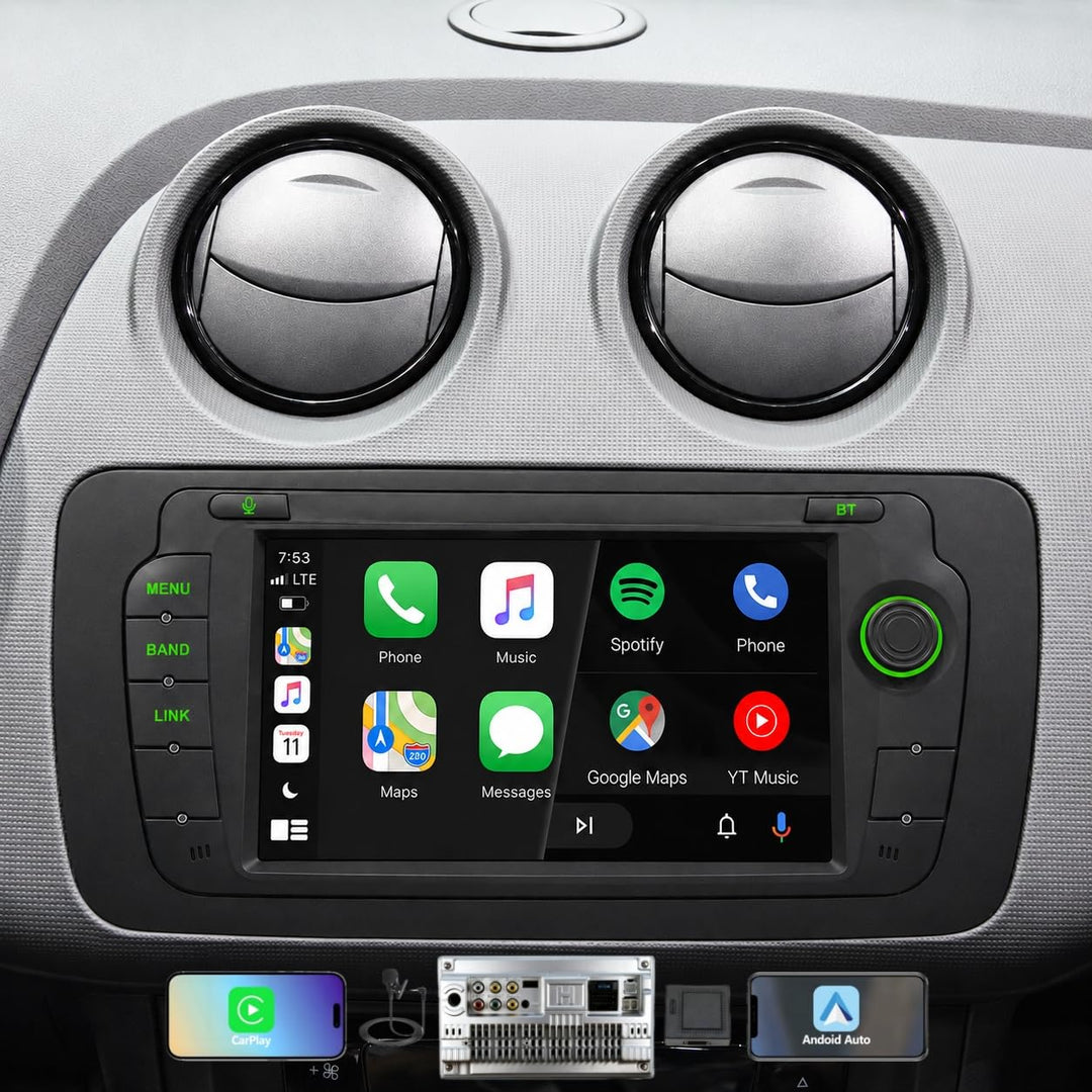 Auto-Radio für Seat Ibiza 6j IV 2008-2014 | Linux-System,Hohe Leistung, Ibiza Radio mit Wireless Car