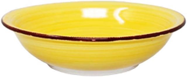 DRULINE Teller-Set bunt Edles Porzellan-Geschirr Suppenteller 750 ml 6 Farben mediterran backofentau