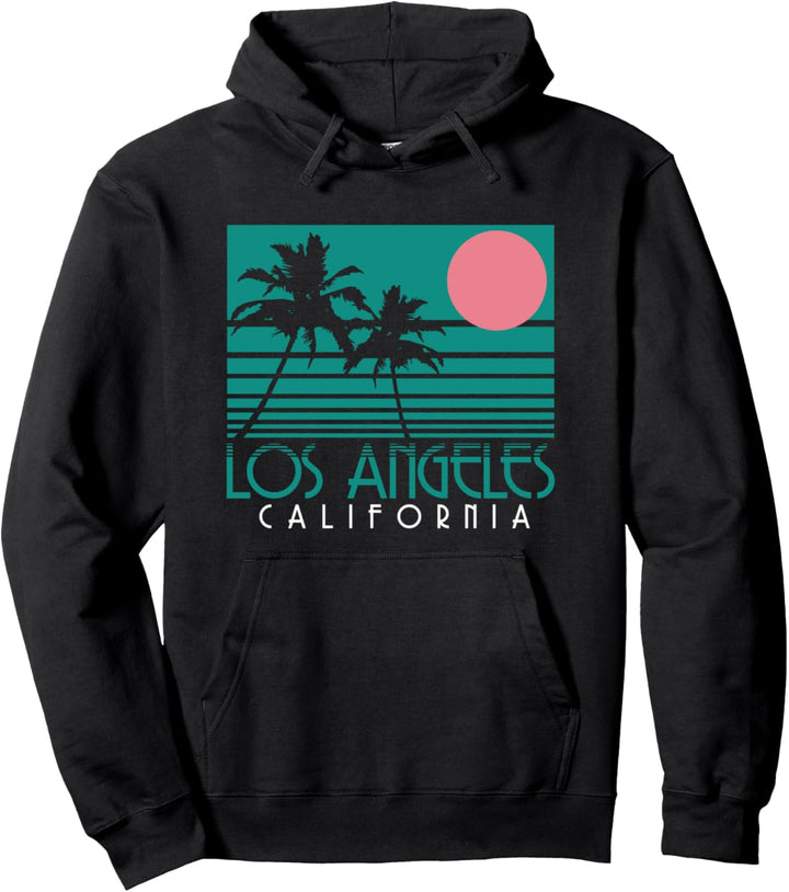 Los Angeles California LA Palmen Surf Vintage Retro Pullover Hoodie