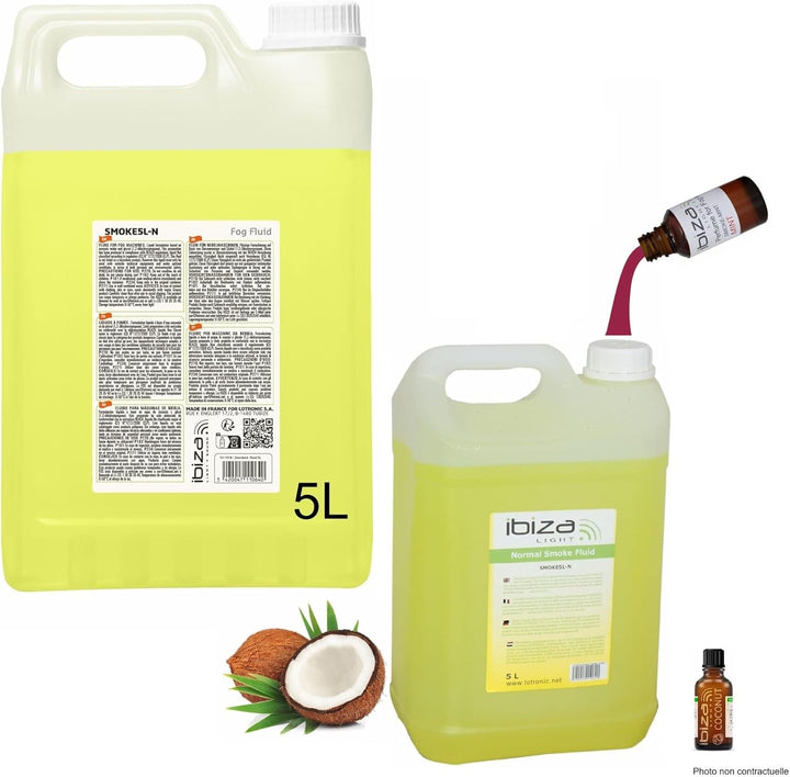 Ibiza - Nebelflüssigkeit – Kanister mit 5 Liter Flüssigkeit Ibiza Light SMOKE5L-N für Nebelmaschine