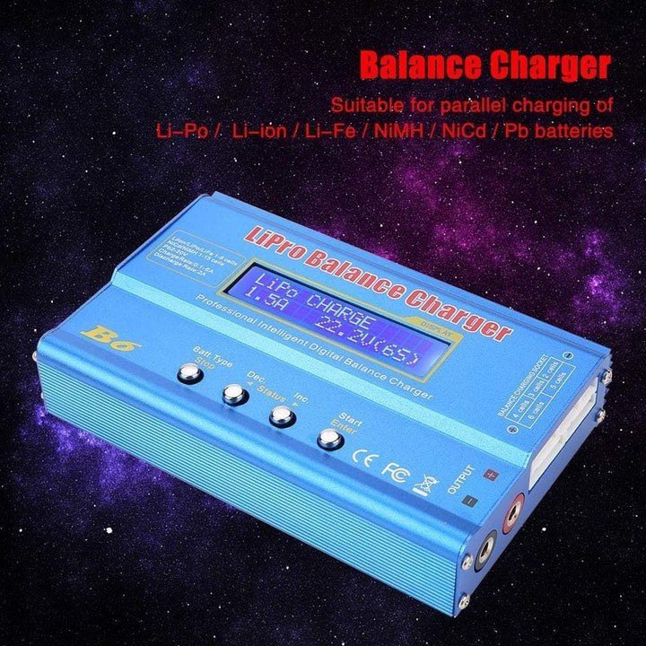 DEWIN Lipo Ladegerät Balancer, B6 80W Digital LCD Balance Ladegerät Entlader zum Parallelen Laden vo