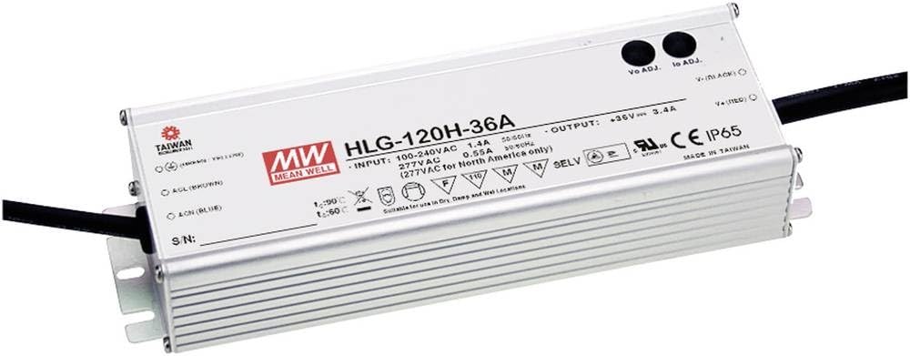 MEAN WELL Well HLG-120H-12A LED-Treiber, LED-Trafo Konstantspannung, Konstantstrom 120W 10A 12 V/DC