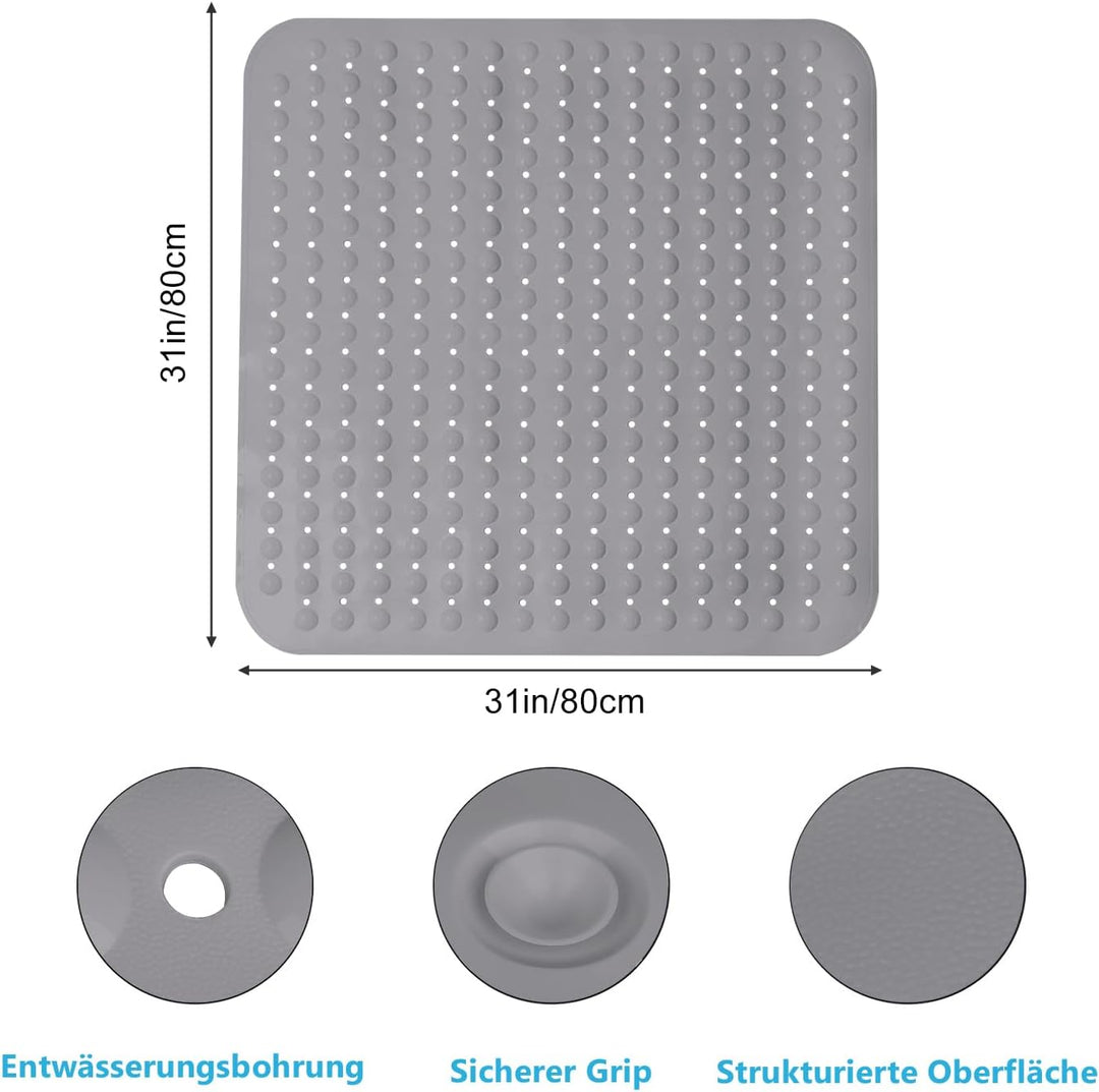 Duschmatte rutschfest Antirutschmatte Dusche: 80 x 80 cm Duscheinlage Duschwanneneinlage Rutschmatte