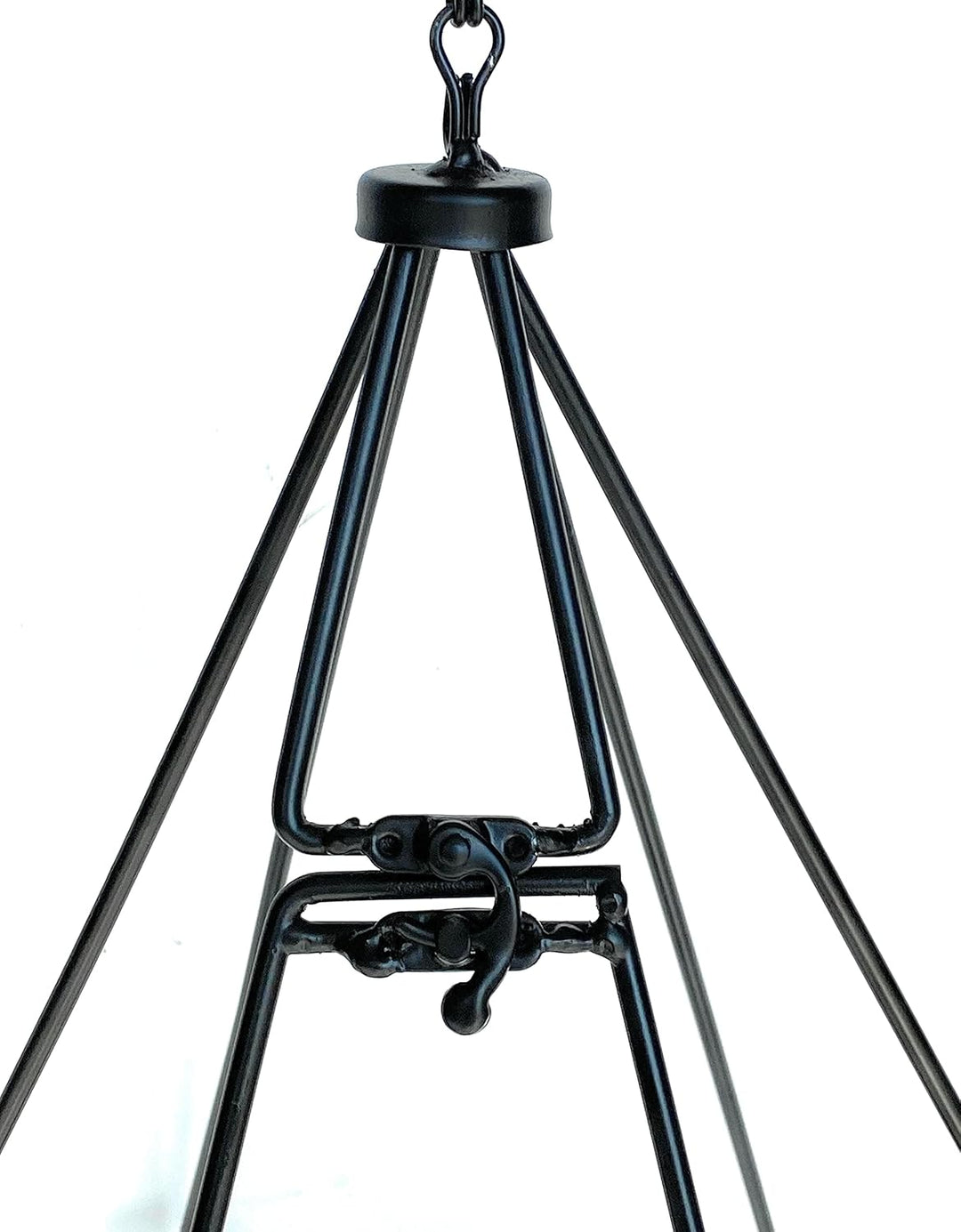DanDiBo Blumenampel Innen Metall Wand Hängepflanzen 82 cm 96075 L mit Tür 6 Ecken Pflanzenhänger Blu