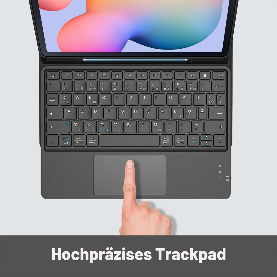 Fintie Tastatur Hülle für Samsung Galaxy Tab S6 Lite 10,4 Zoll 2024/2022/2020 Tablet mit Magnetisch