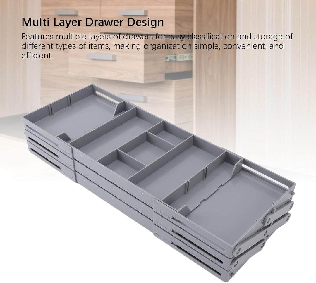 Multi -Level -Schubladenorganisator, Make -up -Organisator für Schubladenküche Geräte Utensilien Erw