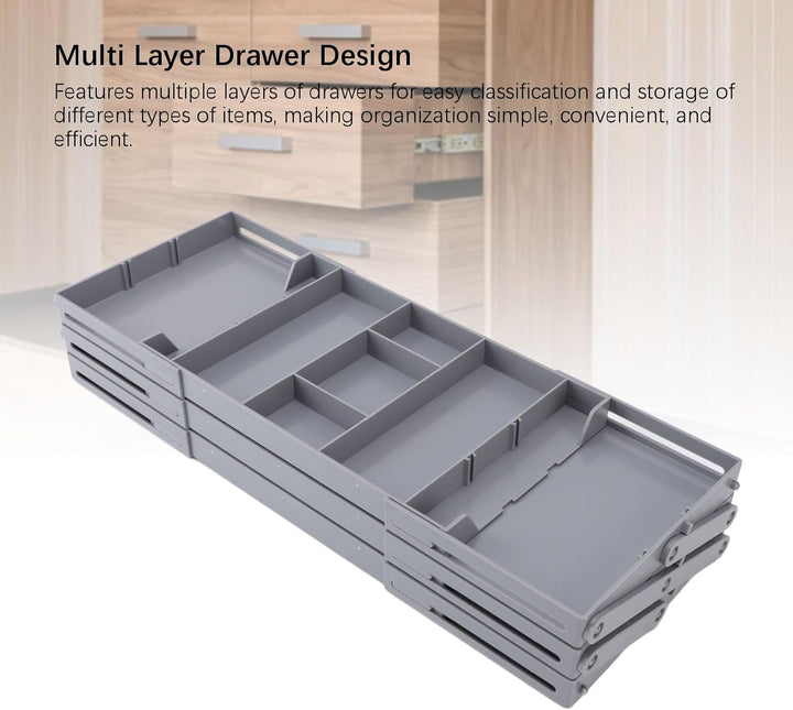 Multi -Level -Schubladenorganisator, Make -up -Organisator für Schubladenküche Geräte Utensilien Erw