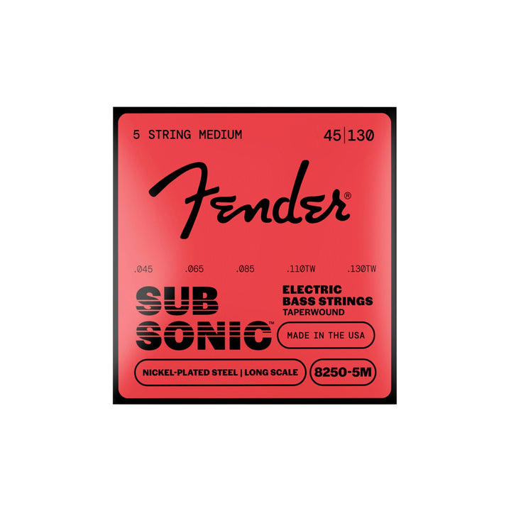Fender 8250 Basssaiten, vernickelter Stahl, konisch gewickelt, lange Skala, Stärke 8250-5M .045-.130