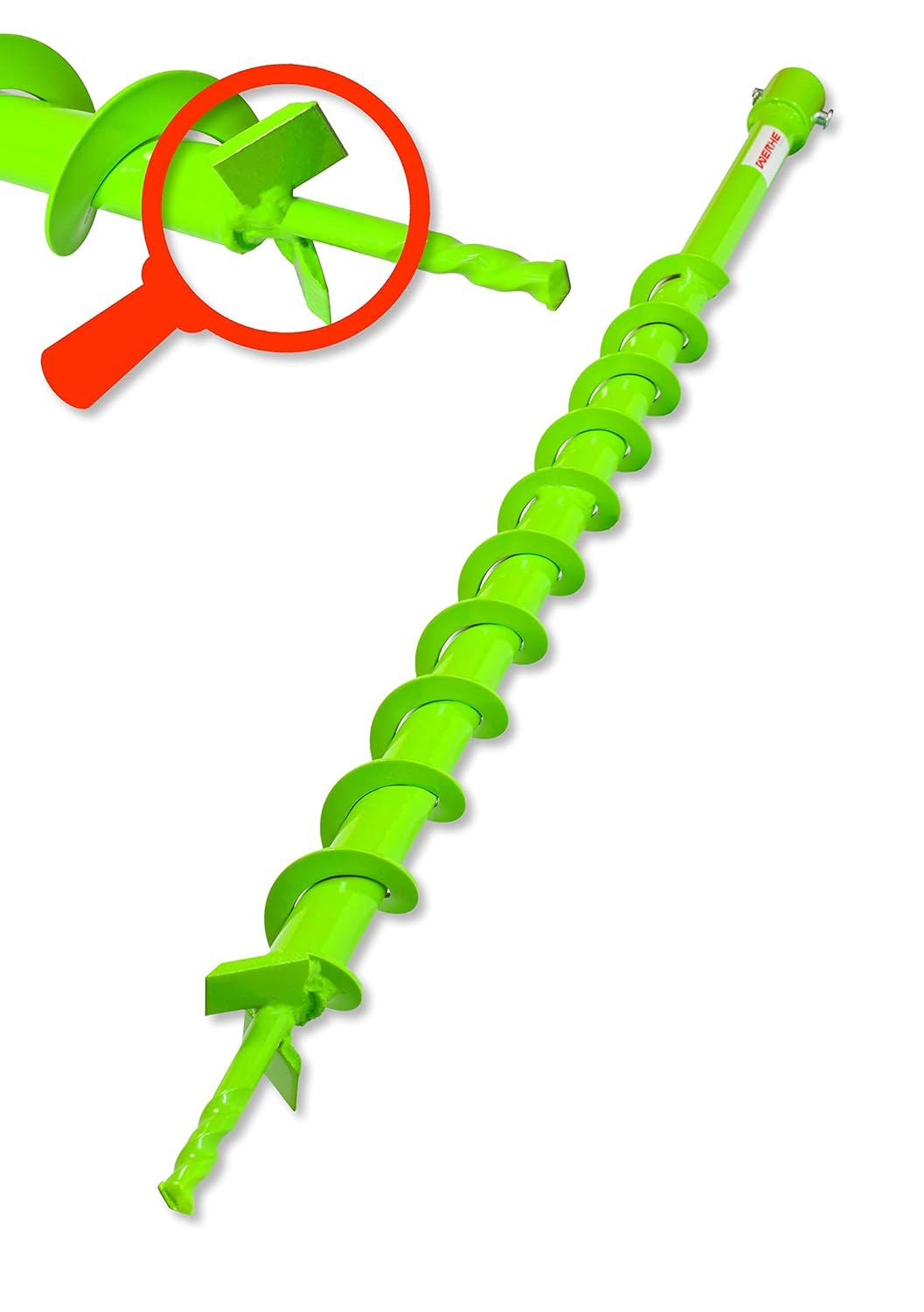 WERHE Profi Bohrer für Erdbohrer 40 mm Florbohrer Brunnenbohrer robuste Bohrspitze passend für Makit