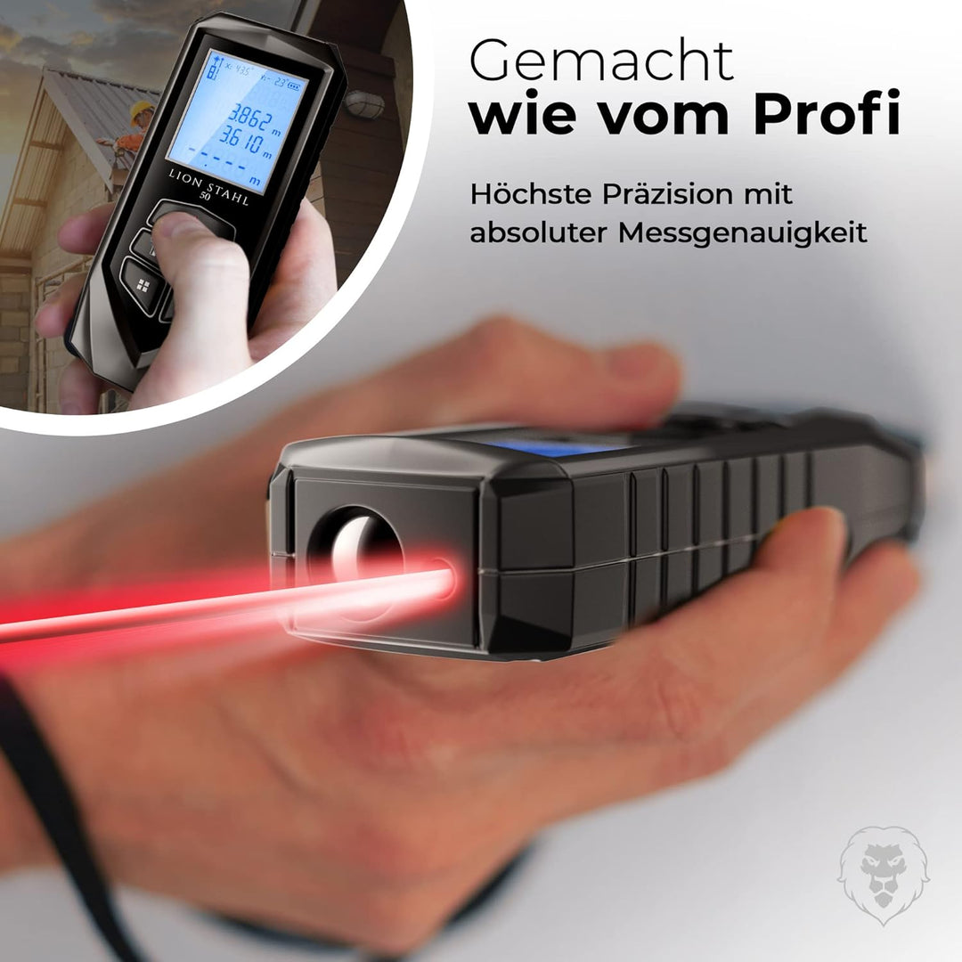 Germany Laser-Entfernungsmesser von 5cm-50m Innenbereich, Laser-Champion, Keep-Balance, inkl. Batter