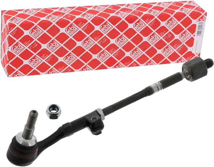 febi bilstein 27718 Spurstange mit Endstück und Sicherungsmutter , 1 Stück Vorderachse links, Vorder