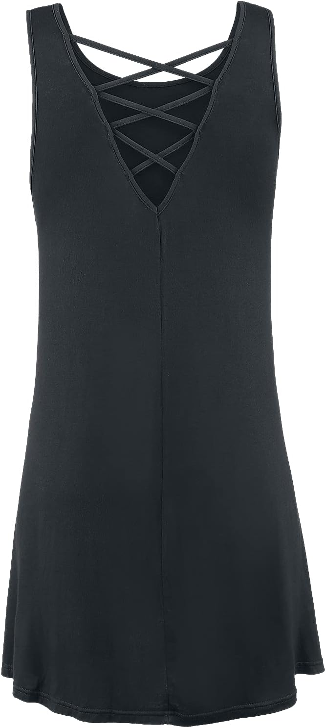 Forplay Damen schwarzes Kleid mit Schnürung 3XL