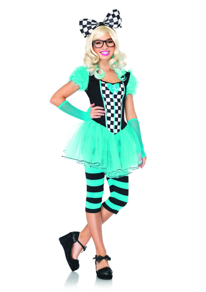 Leg Avenue J49068 - Hipster Alice Kostüm Set, 4-teilig, Grösse M/L, blau