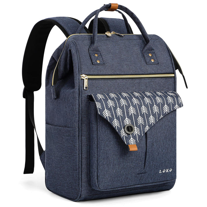 Lekesky Rucksack Damen Laptop Rucksack 15,6 Zoll Schulrucksack Daypack mit Anti Diebstahl Tasche für