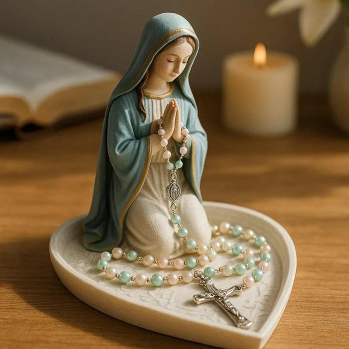 Mary Betender Rosenkranzhalter, Präsentationsständer für Halskette, Vintage-Katholischer Rosenkranzh