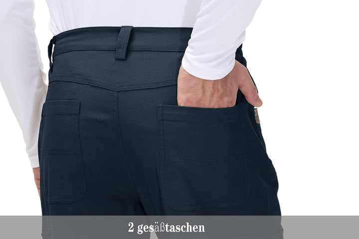 YSENTO Herren Cargohose Männer Arbeitshosen Stretch Chino Kargohosen Vintage Baggy Hosen Baumwolle 3