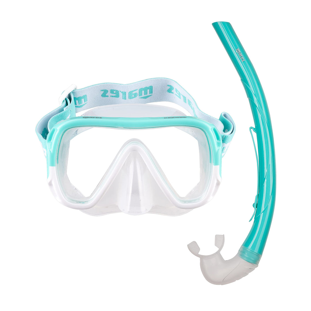 Mares Unisex-Adult Combo Keewee Maske und Schnorchel Unisex Minze, Unisex Minze