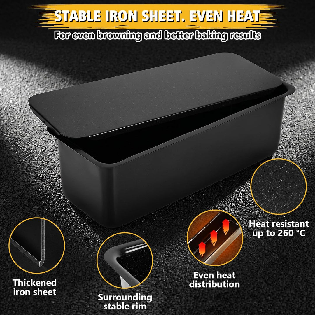GFTIME Brotbackform mit Deckel 32 cm – Extra Hohe Kastenform für Toastbrot, Brotbackform aus Karbons