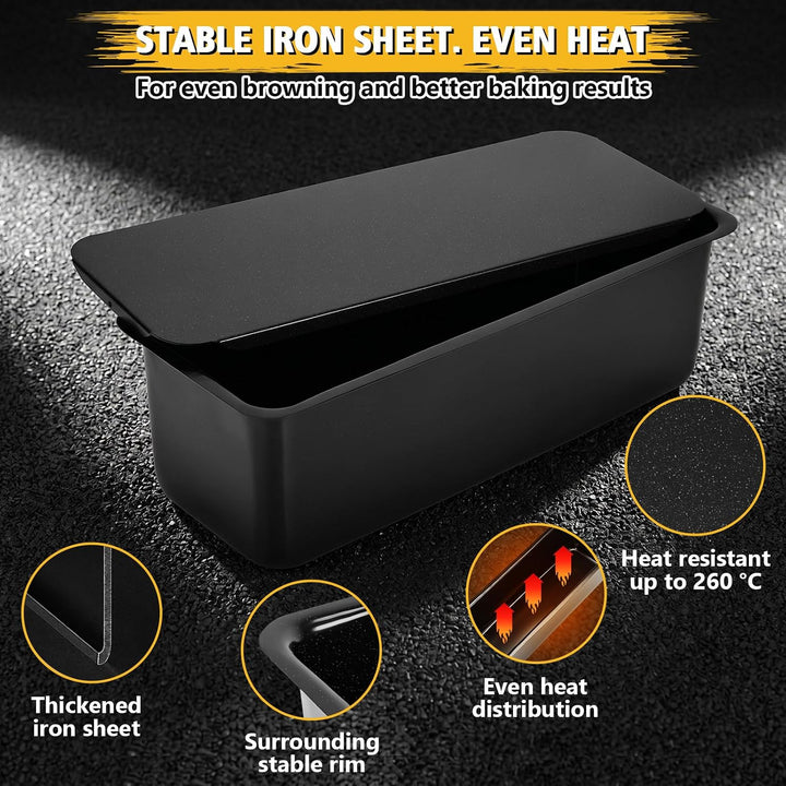 GFTIME Brotbackform mit Deckel 32 cm – Extra Hohe Kastenform für Toastbrot, Brotbackform aus Karbons