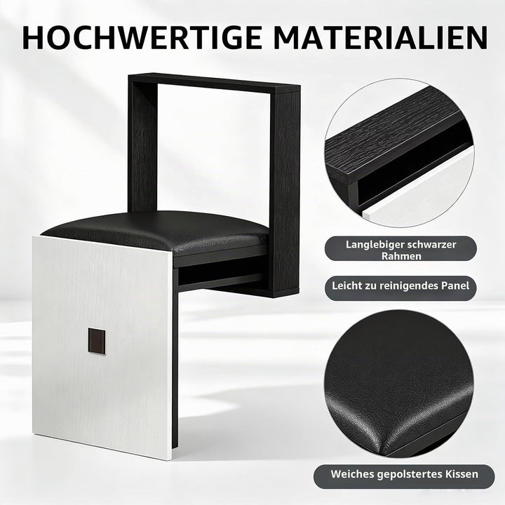 UIILO Faltbarer Wandhocker Wandmontierter 7 cm Ultradünner Klappstuhl Geeignet für Eingangsbereiche