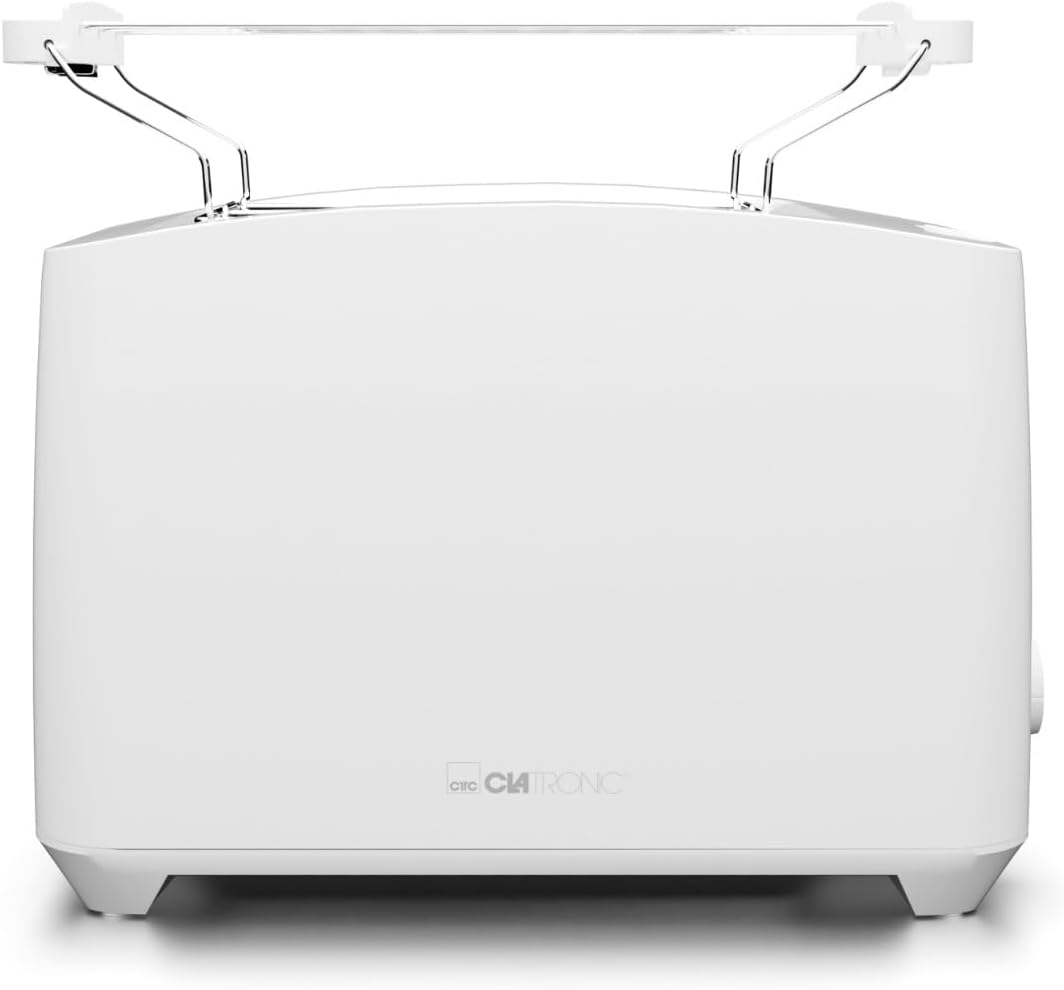 Clatronic® Toaster 2 Toastschlitze | Toaster mit Brötchenaufsatz | Toaster 2 Scheiben mit Liftfunkti