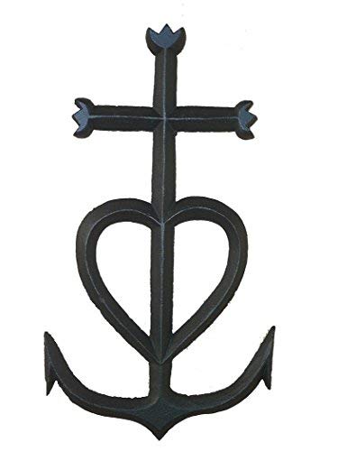 ambiance sud, Camargue-Kreuz, 40 cm, aus Gusseisen, Antik-Optik
