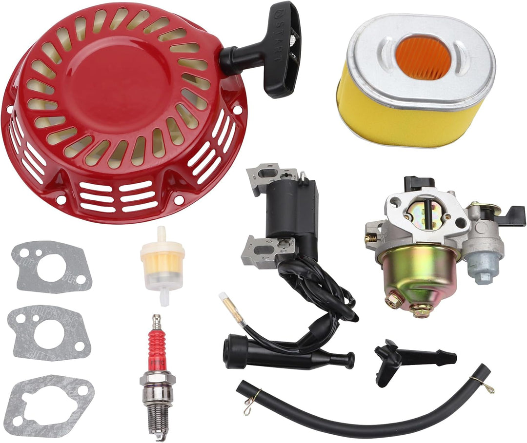 WOOSTAR Vergaser mit Zündspule mit Rückstossstarter Ersatz für GX140 GX160 GX168 GX200 5.5HP 6.5HP M