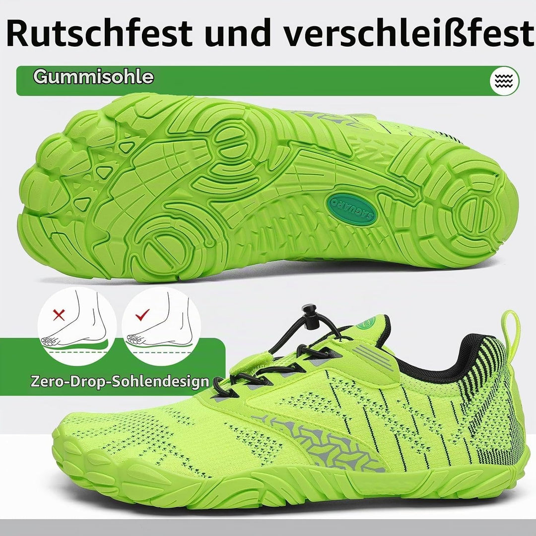 SAGUARO Unisex Barfussschuhe Damen Minimalistische Fitnessschuhe Herren Outdoor Wanderschuhe Trailla