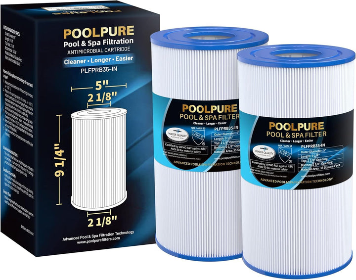 POOLPURE 2 stück Spa Filter ersetzt Pleatco PRB35-IN, Unicel C-4335, Guardian 409-219, Filbur FC-238