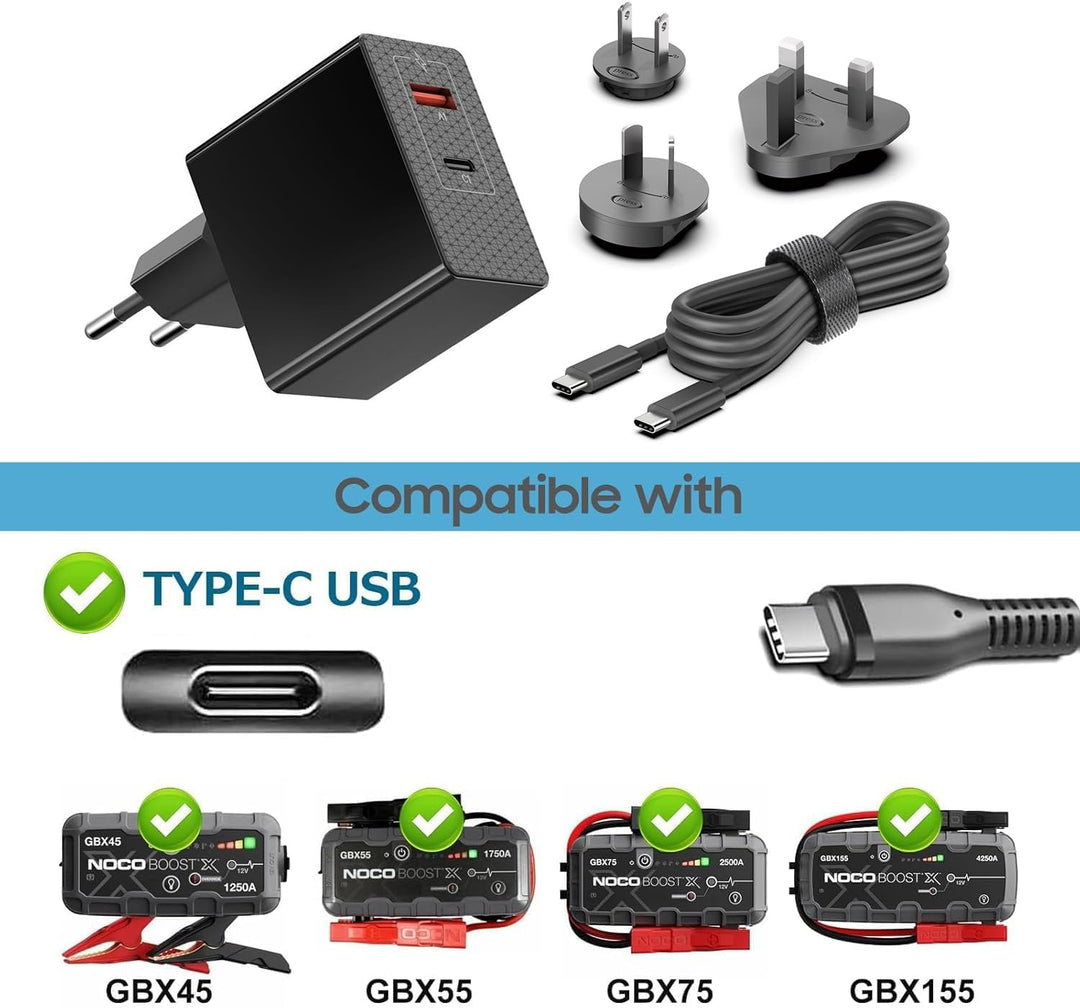 KFD 65W USB C Ladegerät für DJI Neo Air 3S Mini 4K Mini 2 SE Avata 2 Mavic 3 Drones, Osmo Pocket 3 2