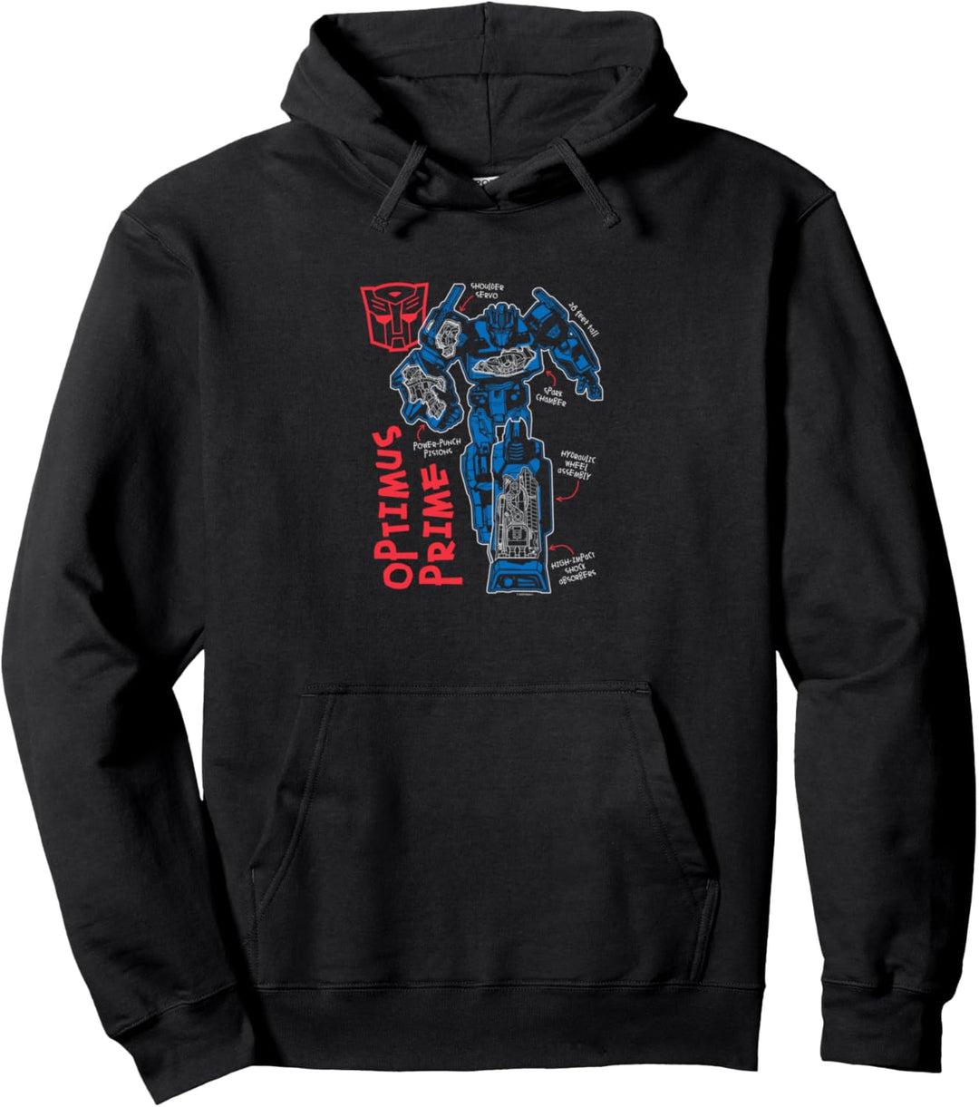 Transformers Optimus Prime Running Doodle Pullover Hoodie