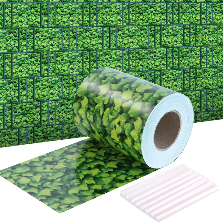 PVC Sichtschutzstreifen 19cmX35 Meters inkl. 30 Clips Diverse Farben (Buchsbaum19cmX 35m) Buchsbaum