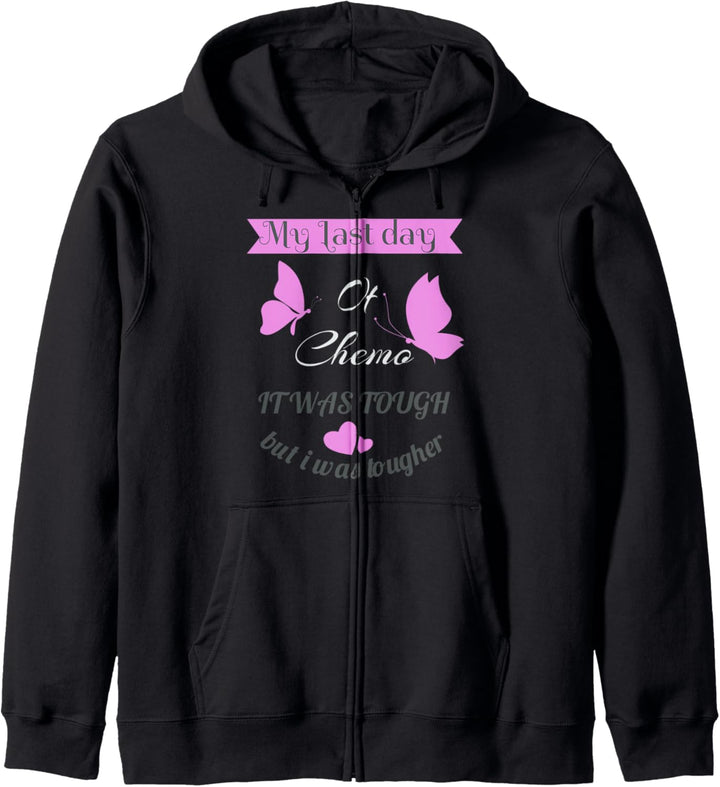 Mein letzter Chemo-Tag. Es war hart, aber ich war härter Kapuzenjacke