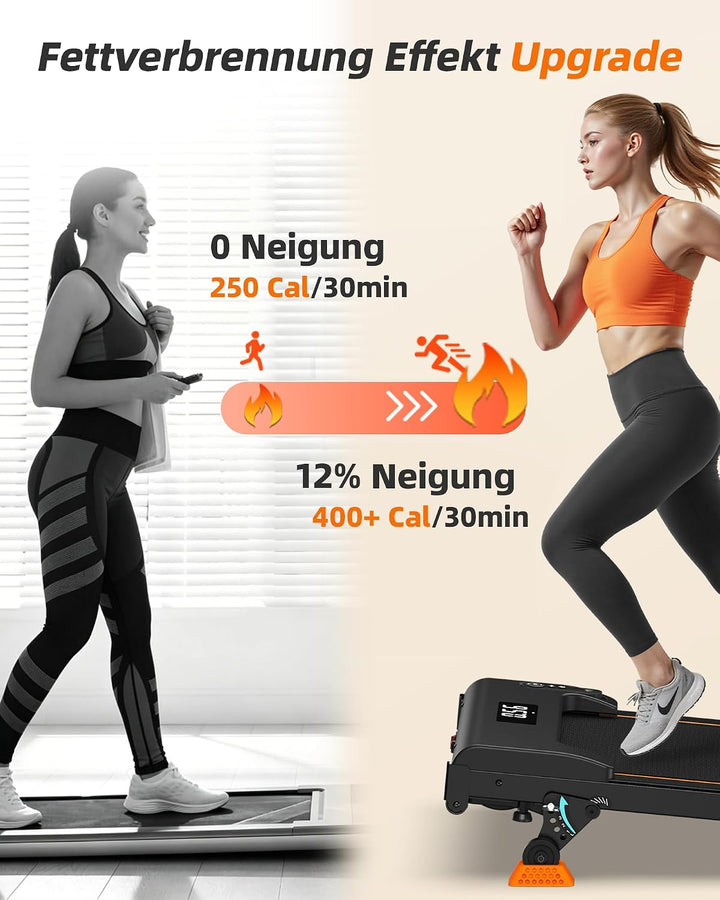 Lichico 3-in-1 Walking Pad mit 0-9% Steigung, Laufband für Zuhause Klein, platzsparendes Heimtrainin