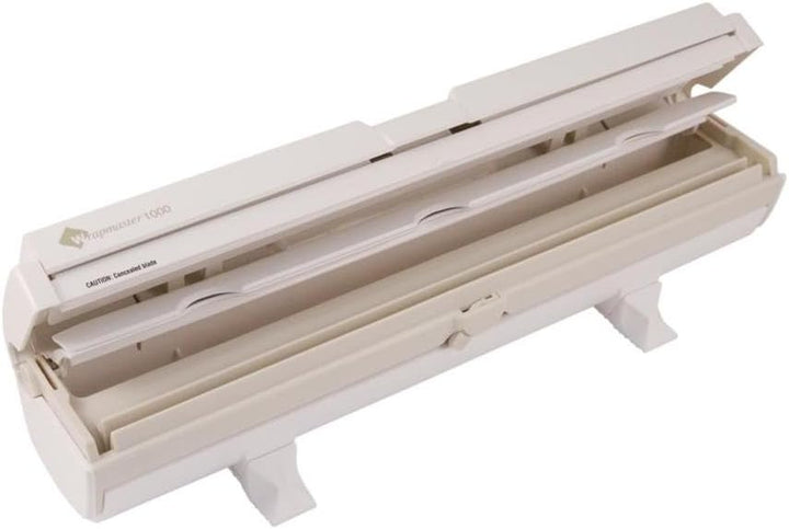 Wrapmaster 7586 1000 Catering Folienspender, weiss, 363x 68x 90mm & 1000 Frischhaltefolie-Nachfüllpa