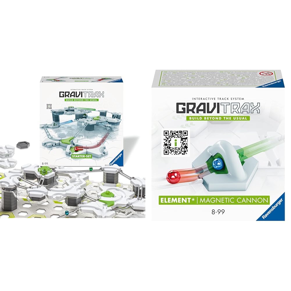 Ravensburger GraviTrax Starter-Set 22410 - GraviTrax Starterset für Deine Kugelbahn & GraviTrax Elem
