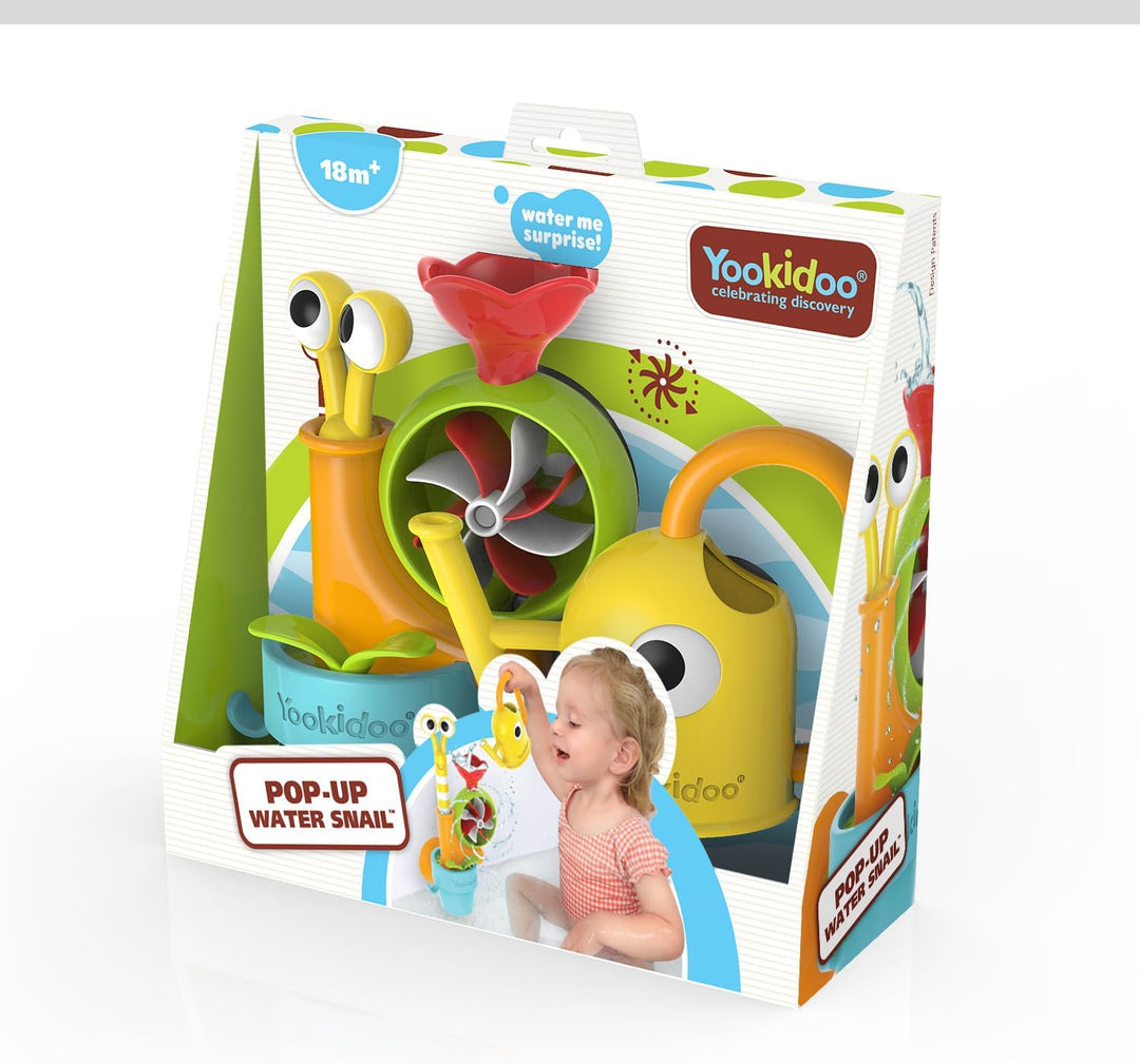 Yookidoo Pop Up Wasserschnecke - Interaktives Badespielzeug für Kleinkinder (ab 18 Monaten), pädagog