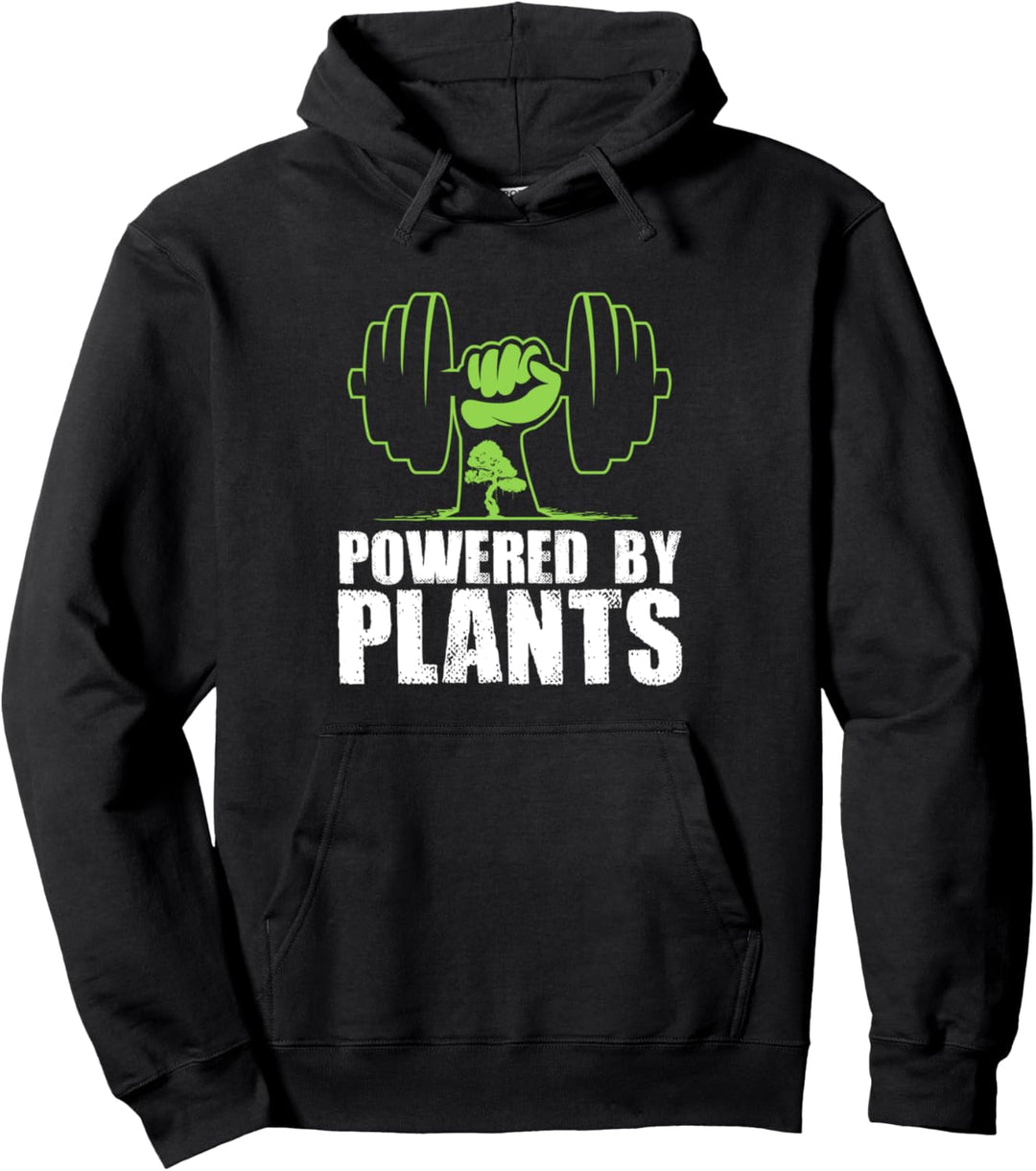 Kraft durch Pflanzen Veganer & Vegetarier Fitness Geschenk Pullover Hoodie