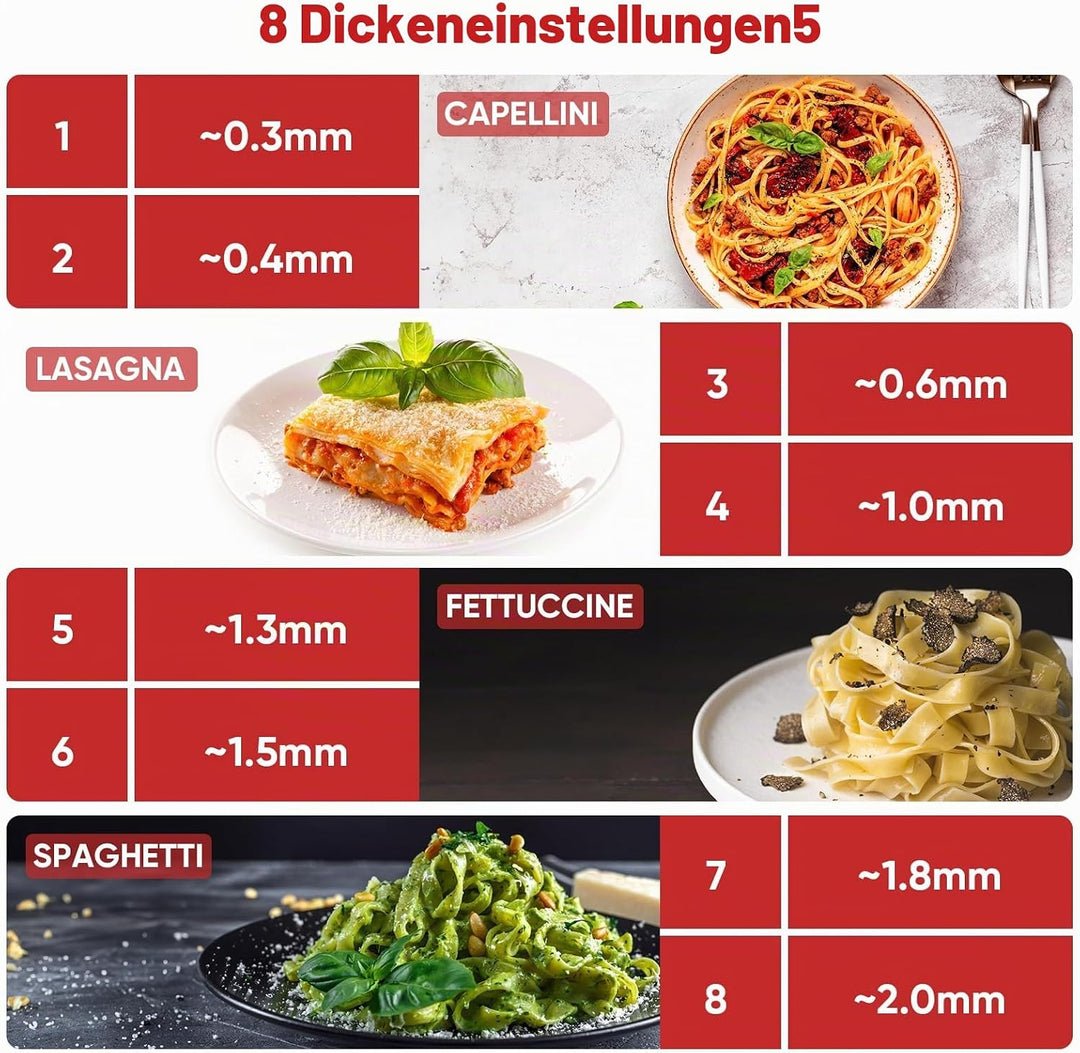 Gvode 3-in-1 Edelstahl Nudelaufsatz für KitchenAid Standmixer & Artisan, Pasta Zubehör für KitchenAi