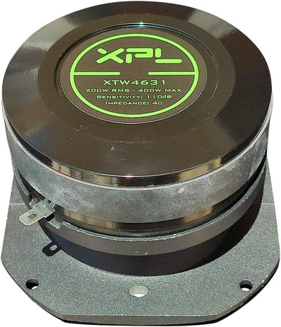 XPL XTW4631 super-hochtöner-Treiber 10,1 x 10,1 cm 200 watt rms 400 watt max empfindlichkeit 110 db