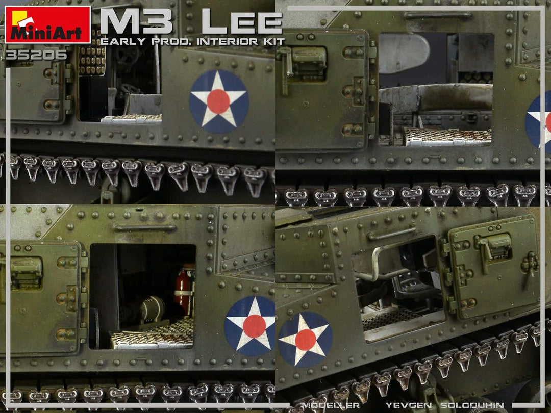 Mini Art 35206 1:35 M3 Lee Frühe Produkt. m. Interieur-originalgetreue Nachbildung, Modellbau, Plast