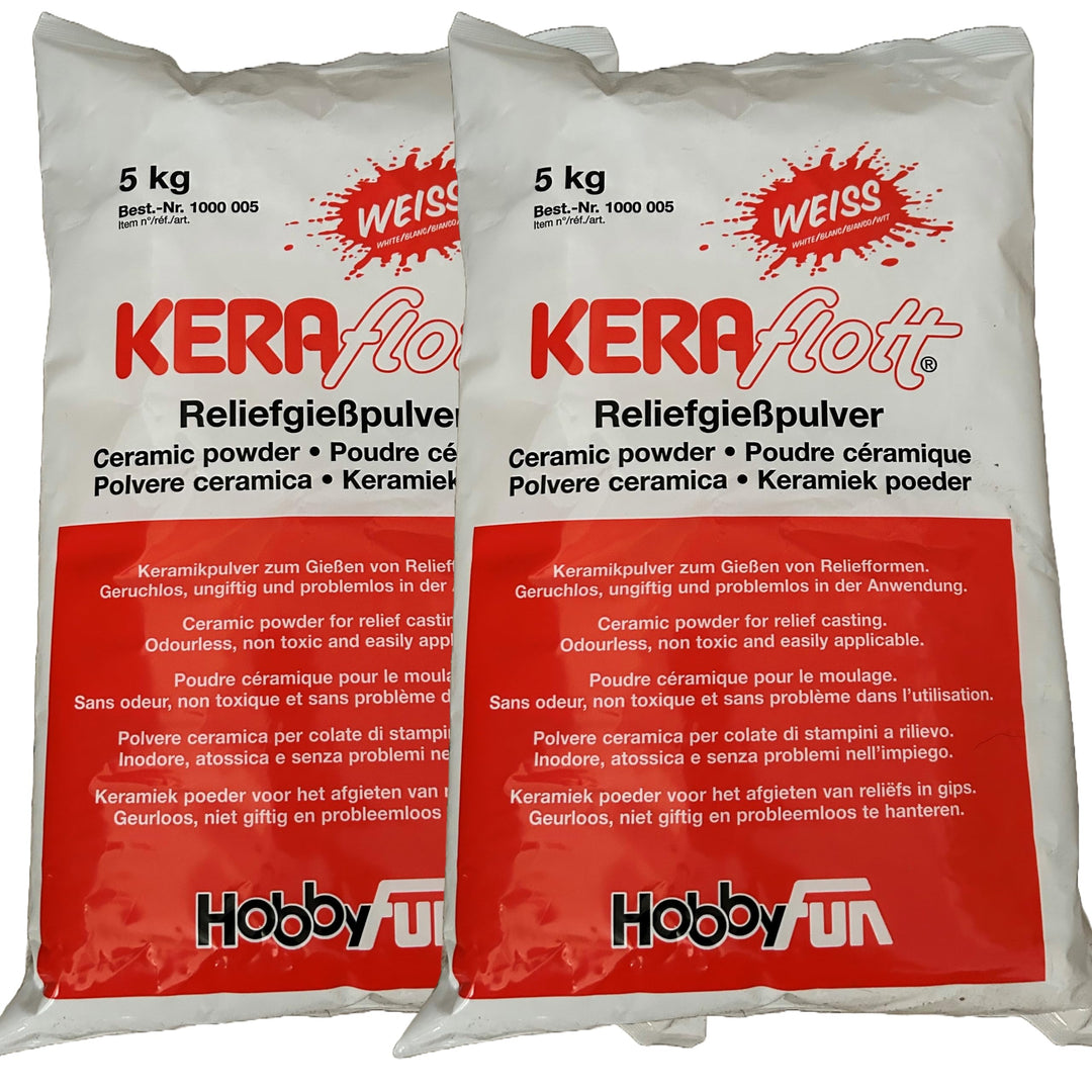 KERAflott Reliefgiesspulver weiss 10 kg Sack, Erwachsene (2 x 5kg)