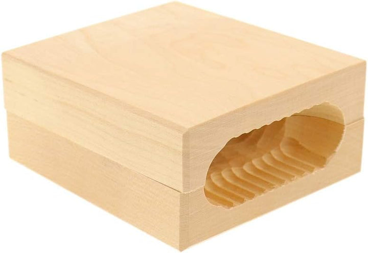 2x HOFMEISTER® Butter-Klappform, 2-teilig, Hahn, 12 cm, handgeschnitzt in Deutschland, Butterform zu