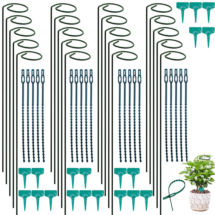 20 Stück Pflanze Unterstützung Pfähle, 40 cm / 15,9 Zoll Single Stiel Pflanze Unterstützung, für Ind
