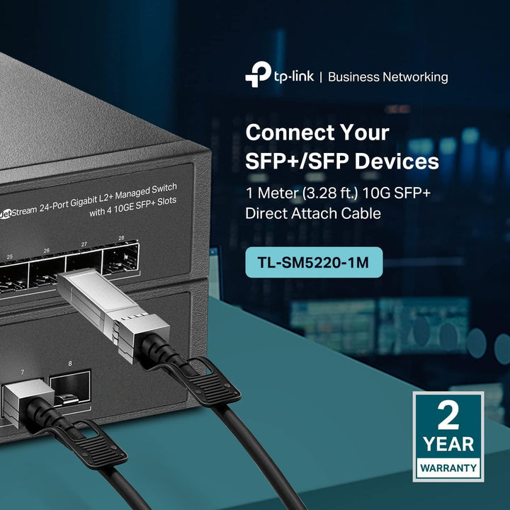 TP-Link TL-SM5220-1M | 1 Meter / 3,3 Feet 10G SFP+ Direct Attach Cable (DAC) | Passives Twinax Kabel