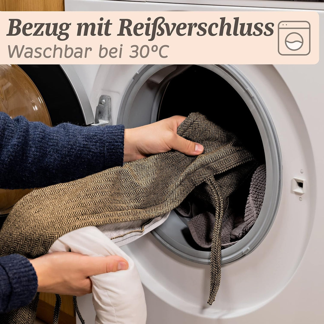 2 Stück Zugluftstopper 90cm - Waschbarer Bezug - Energiesparend - Extra Schwer - Für Türen und Fenst