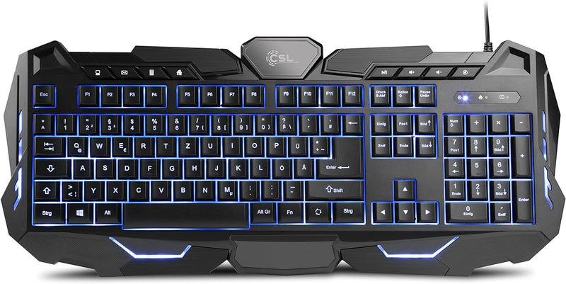 CSL Morpheus - Gaming Tastatur & Maus Set | LED-Beleuchtung | RGB | schwarz | QWERTZ-Tastenlayout |