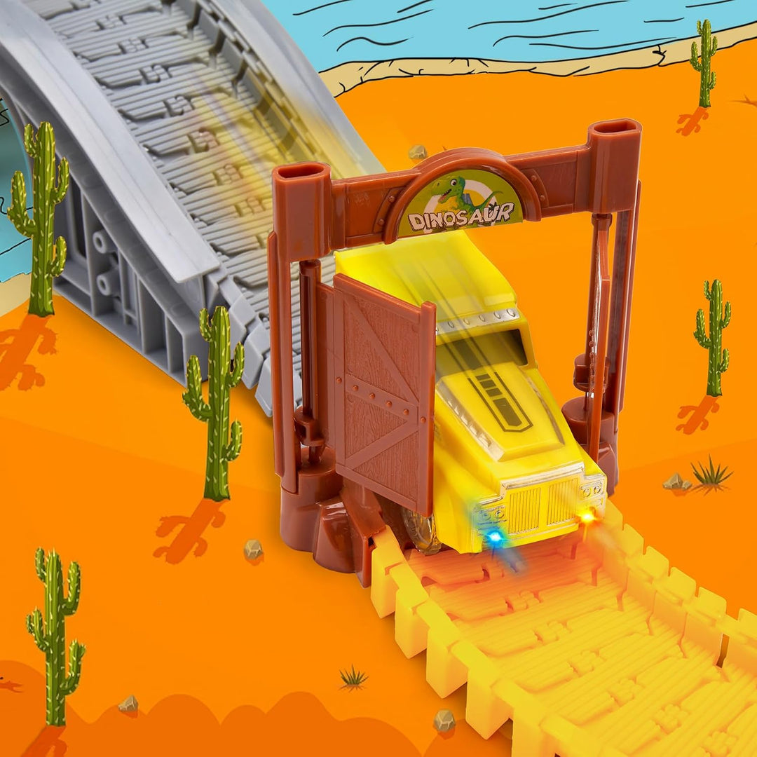 OR OR TU 342Stück Rennstrecke Spielzeug ab 3 4 5 6 jahre Kinder Auto Rennbahn Autobahn Eisenbahn 2 E